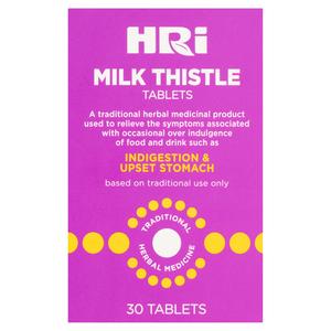 HRI Milk Thistle Tablets Standardised Fruit Extract 300mg Tablets x30