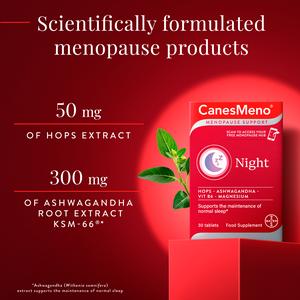 Canesmeno Menopause Support Night Food Supplement Tablets x30 - Image 2