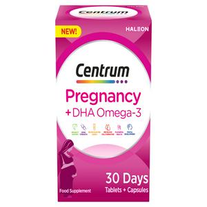 Centrum Pregnancy Vitamins with DHA & Omega 3 30 Day Supply