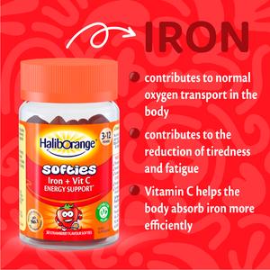 Haliborange Iron & Vitamin C Energy Support Strawberry Softies x30 - Image 2