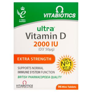 Vitabiotics Ultra Vitamin D 2000 IU Extra Strength Tablets x96