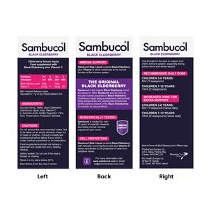 Sambucol Black Elderberry Liquid for Kids + Vitamin C 1-12 Years 120ml - Image 5