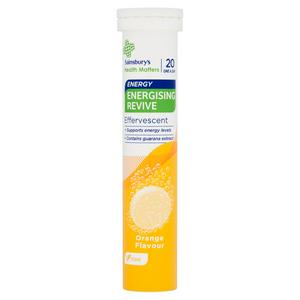 Sainsbury's Energy Energising Revive Effervescent Orange Flavour Tablets x20