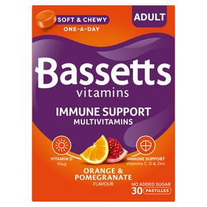 Bassetts Vitamins Immune Support Multivitamins Adult Orange & Pomegranate Flavour Pastilles x30