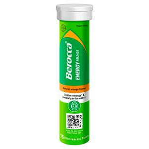 Berocca Orange Energy Effervescent Vitamin Tablets x15