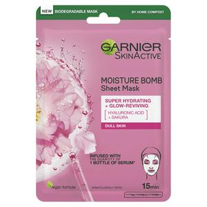Garnier Moisture Bomb Sakura Hydrating Face Sheet Mask Dull Skin 28g