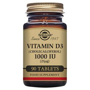 Solgar Vitamin D Cholecalciferol 1000 IU Tablets x90