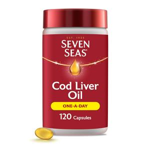 Seven Seas Cod Liver Oil One A Day Omega-3 Fish Oil & Vitamin D 120 Caps