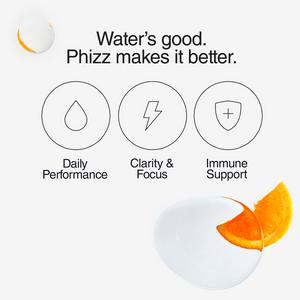Phizz Daily 3-in-1 Hydration, Electrolytes & Vitamins Effervescent Tablets Orange x20 Tablets - Image 3