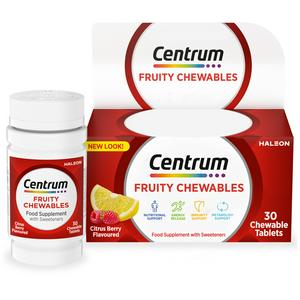 Centrum Fruity Vitamins Chewables Tablets for Adults x30