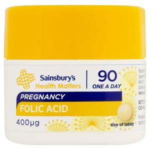 Sainsbury's Folic Acid x90 400ug
