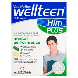 Vitabiotics Wellteen Him Plus 13-19 Years Dual Pack Tablets/Capsules x56