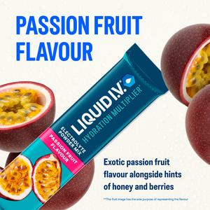 Liquid IV Hydration Multiplier Electrolyte Powder Mix Food Supplement Passion Fruit Sachets x3 - Image 2