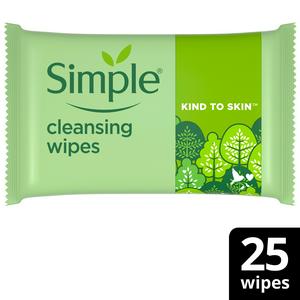 Simple Kind to Skin Biodegradable Facial Cleansing Make-Up Remover Wipes 25pc
