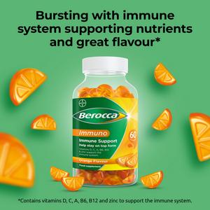 Berocca Immuno Orange Flavour Gummies x60 - Image 2