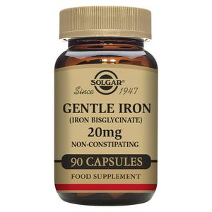 Solgar Gentle Iron Bisglycinate Non Constipating Vegetable Capsules x90 20mg