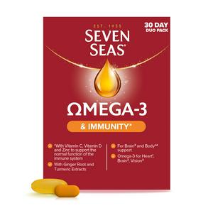 Seven Seas Omega-3 & Immunity with Vitamin C & Vitamin D 30 Day Duo Pack