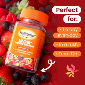Haliborange Iron+ Energy Support One a Day Mixed Berry Flavour Gummies x30 - Image 2