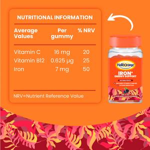 Haliborange Iron+ Energy Support One a Day Mixed Berry Flavour Gummies x30 - Image 4