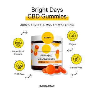 Cannaray Re Live CBD Gummies Regular Strength Orange x30 300mg - Image 2