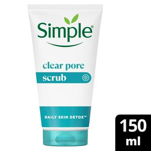 Simple Daily Detox Clear Pore Face Scrub for Blemish Prone & Oily Skin 150ml