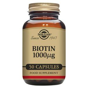 Solgar Biotin 1000µg Vegetable Capsules x50