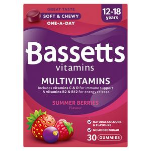 Bassetts Vitamins Soft & Chewy Multivitamins Summer Berries Flavour Gummies 12-18 Years x30