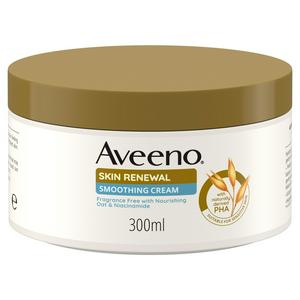 Aveeno Skin Renewal Smoothing Cream Fragrance Free Moisturiser 300ml