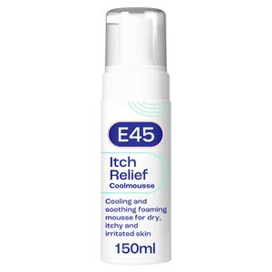 E45 Itch Relief Cool Mousse Moisturiser for Irritated & Dry Skin 150ml